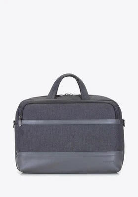 Męska torba na laptopa 15,6” z panelem z ekoskóry grafitowa Wittchen