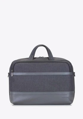 Męska torba na laptopa 15,6” z panelem z ekoskóry grafitowa Wittchen