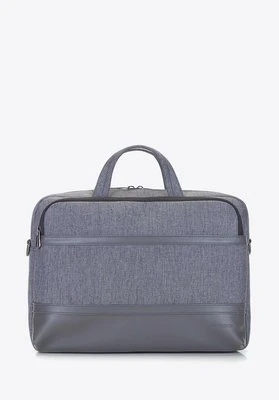 Męska torba na laptopa 15,6” z panelem z ekoskóry szara Wittchen