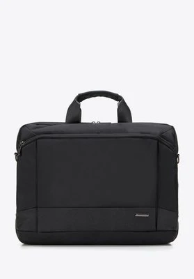 Męska torba na laptopa 15,6” z połyskującą wstawką czarna Wittchen