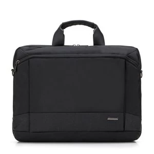 Męska torba na laptopa 15,6” z połyskującą wstawką czarna Wittchen