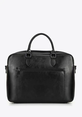 Męska torba na laptopa 16” z imitacji skóry czarna Wittchen
