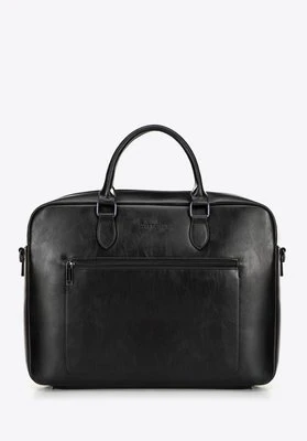 Męska torba na laptopa 16” z imitacji skóry czarna Wittchen