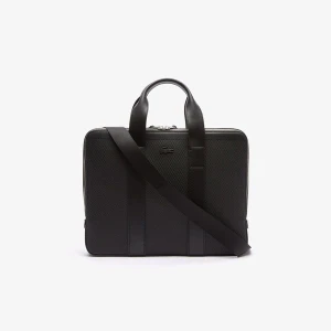 Męska Torba Na Laptopa Chantaco Ze Skóry O Fakturze Piki Extra Slim Lacoste