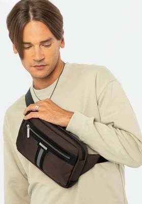 Męska torebka nerka z tasiemką oliwkowa Wittchen