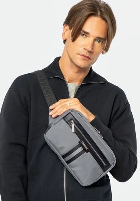 Męska torebka nerka z tasiemką szara Wittchen