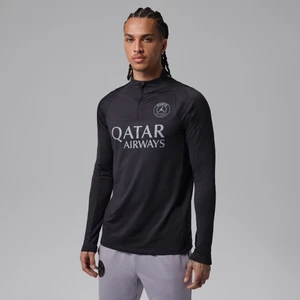 Męska treningowa koszulka piłkarska Jordan Dri-FIT Paris Saint-Germain Strike (wersja czwarta) - Czerń