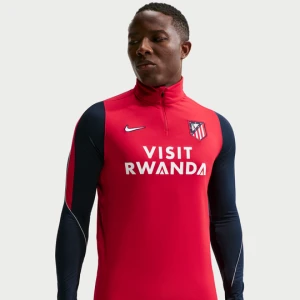 Męska treningowa koszulka piłkarska z dzianiny Nike Dri-FIT Atlético Madryt Strike (wersja trzecia) - Czerwony