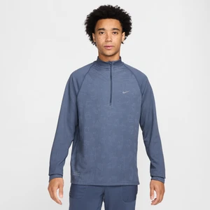 Męska wodoodporna bluza do biegania z zamkiem 1/2 Nike Pinnacle Running Division - Niebieski