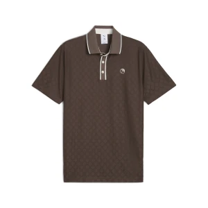 Zdjęcie produktu Męska żakardowa koszulka polo do golfa PUMA × ARNOLD PALMER z lamówką, Odzież, Brązowy