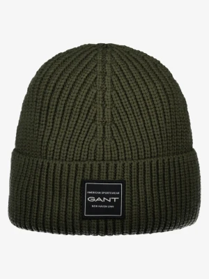 Bawełniana czapka ze ściągaczem GANT