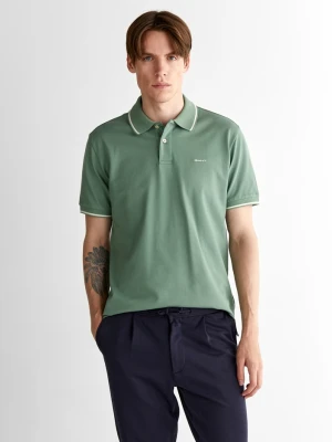 Męska zielona koszulka polo regular fit GANT