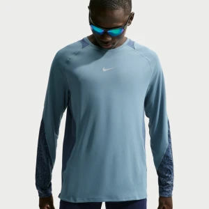 Męska zimowa koszulka do biegania z długim rękawem Nike Stride Dri-FIT - Niebieski