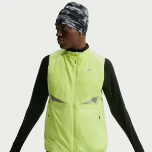 Męska zimowy bezrękawnik do biegania Nike Stride Therma-FIT - Żółty