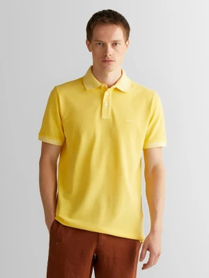 Męska żółta koszulka polo Regular Fit GANT