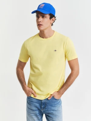 Męska żółta koszulka regular fit ze 100% bawełny GANT