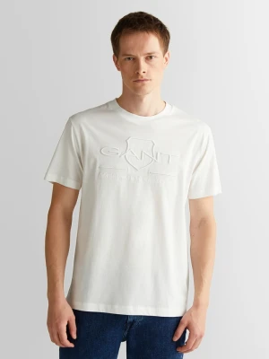 Zdjęcie produktu Męski beżowy klasyczny t-shirt regular fit GANT