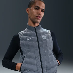 Męski bezrękawnik piłkarski Nike Therma-FIT ADV Paris Saint-Germain Running Division - Szary