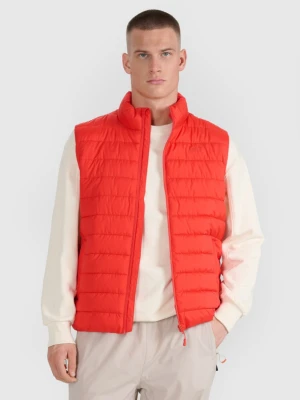 Męski bezrękawnik puchowy 4F 4FWAW25TVJAM224 - czerwony
