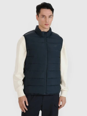 Męski bezrękawnik puchowy z wypełnieniem naturalnym 4F 4FWSS25TVJAM195 - czarny