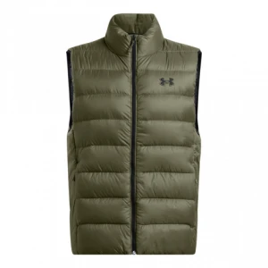 Męski bezrękawnik z puchem naturalnym Under Armour Legend Down Vest - oliwkowy/khaki