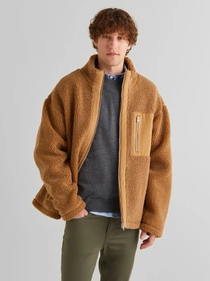 Męski brązowy polar z domieszką wełny GANT