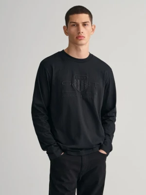 Koszulka z długim rękawem z tarczą w kolorze tła GANT