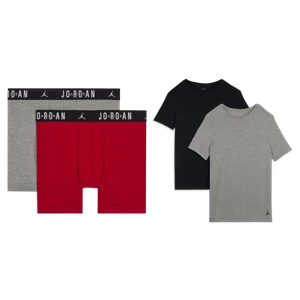 Męski czteroczęściowy zestaw podstawowy Jordan - Czerwony