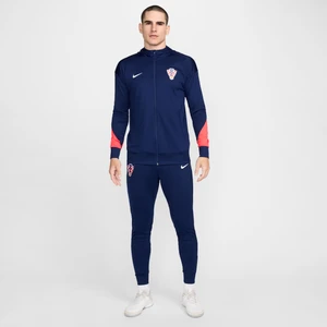 Męski dres piłkarski z kapturem Nike Dri-FIT Chorwacja Strike - Niebieski