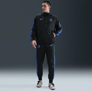 Męski dres piłkarski z tkaniny z kapturem Nike Inter Mediolan Sport Essentials - Czerń