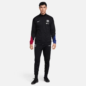 Męski dzianinowy dres piłkarski Nike Dri-FIT FC Barcelona Strike - Czerń