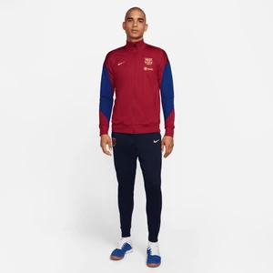 Męski dzianinowy dres piłkarski Nike Dri-FIT FC Barcelona Strike - Czerwony