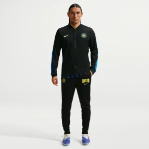 Męski dzianinowy dres piłkarski Nike Dri-FIT Inter Mediolan Strike (wersja trzecia) - Czerń