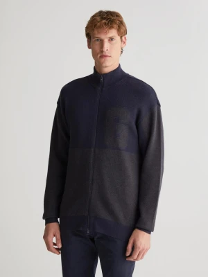 Męski Kardigan z Pełnym zamkiem Błyskawicznym GANT