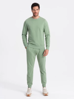 Męski komplet dresowy bluza + spodnie joggery – zielony V3 Z79
 -                                    XL Ombre