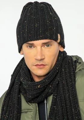 Męski komplet zimowy w drobny wzór czarny Wittchen