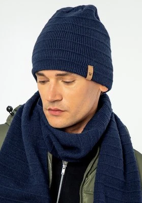 Męski komplet zimowy w prążki granatowy Wittchen