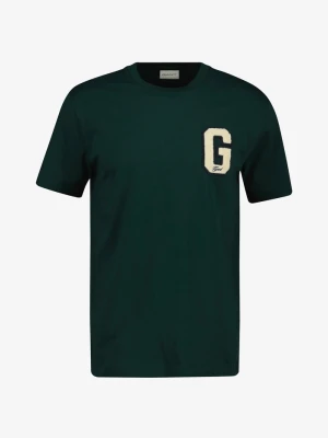 Zdjęcie produktu Męski kremowy t-shirt o regularnym kroju GANT