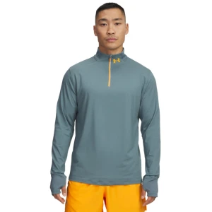 Męski longsleeve do biegania Under Armour UA Launch Pro 1/4 Zip - niebieski