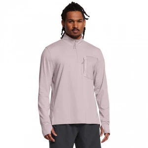 Męski longsleeve do biegania Under Armour UA Trail Run Quarter Zip - beżowy