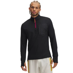 Męski longsleeve do biegania Under Armour UA Trail Run Quarter Zip - czarny