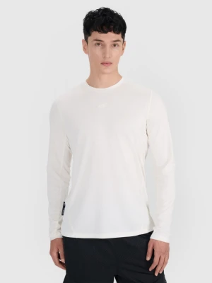 Męski longsleeve do koszykówki 4F 4FRSS25TFLOM484 - biały