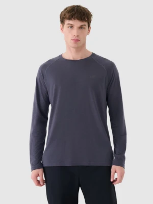 Męski longsleeve trekkingowy 4F 4FWSS25TFLOM330 - granatowy