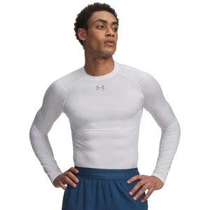 Męski longsleeve trenignowy Under Armour UA HeatGear Elite Comp LS - biały