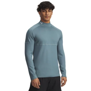 Męski longsleeve treningowy Under Armour Cold Weather Grid LS Mock - niebieski