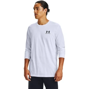 Męski longsleeve treningowy Under Armour Sportstyle Left Chest Ls - biały