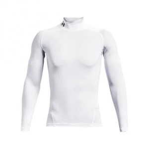 Męski longsleeve treningowy UNDER ARMOUR UA HG Armour Comp Mock LS - biały