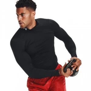 Męski longsleeve treningowy UNDER ARMOUR UA HG Armour Comp Mock LS - czarny
