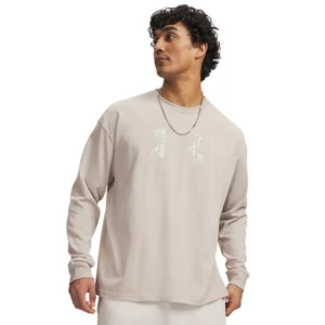 Męski longsleeve Under Armour UA M HWT UNSTOPPABLE LS - beżowy