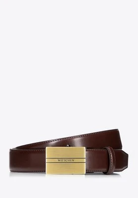 Męski pasek ze skóry naturalnej z automatyczną klamrą brązowy Wittchen